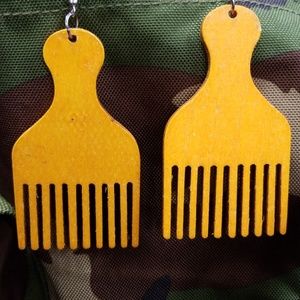 Hair pick Earrings